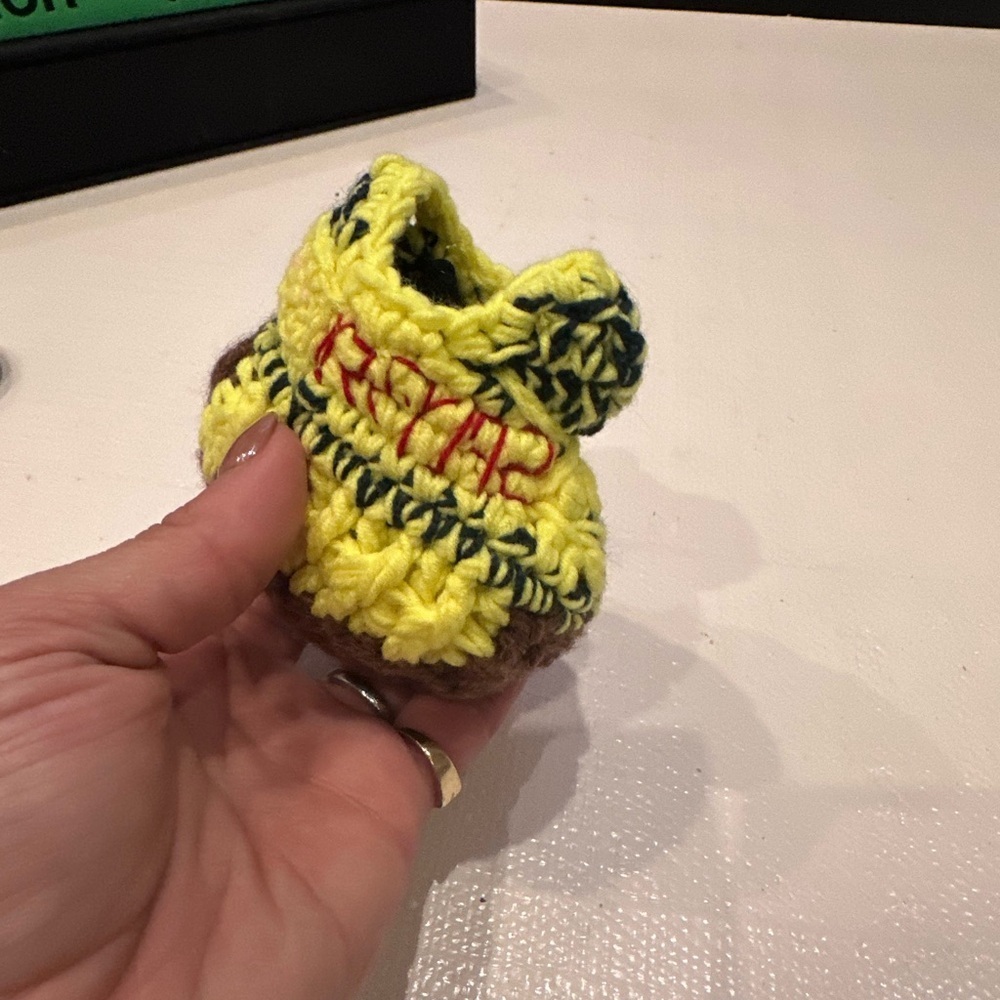 Handmade Crochet Kids Shoes - Green and Brown - Picture 8 of 9